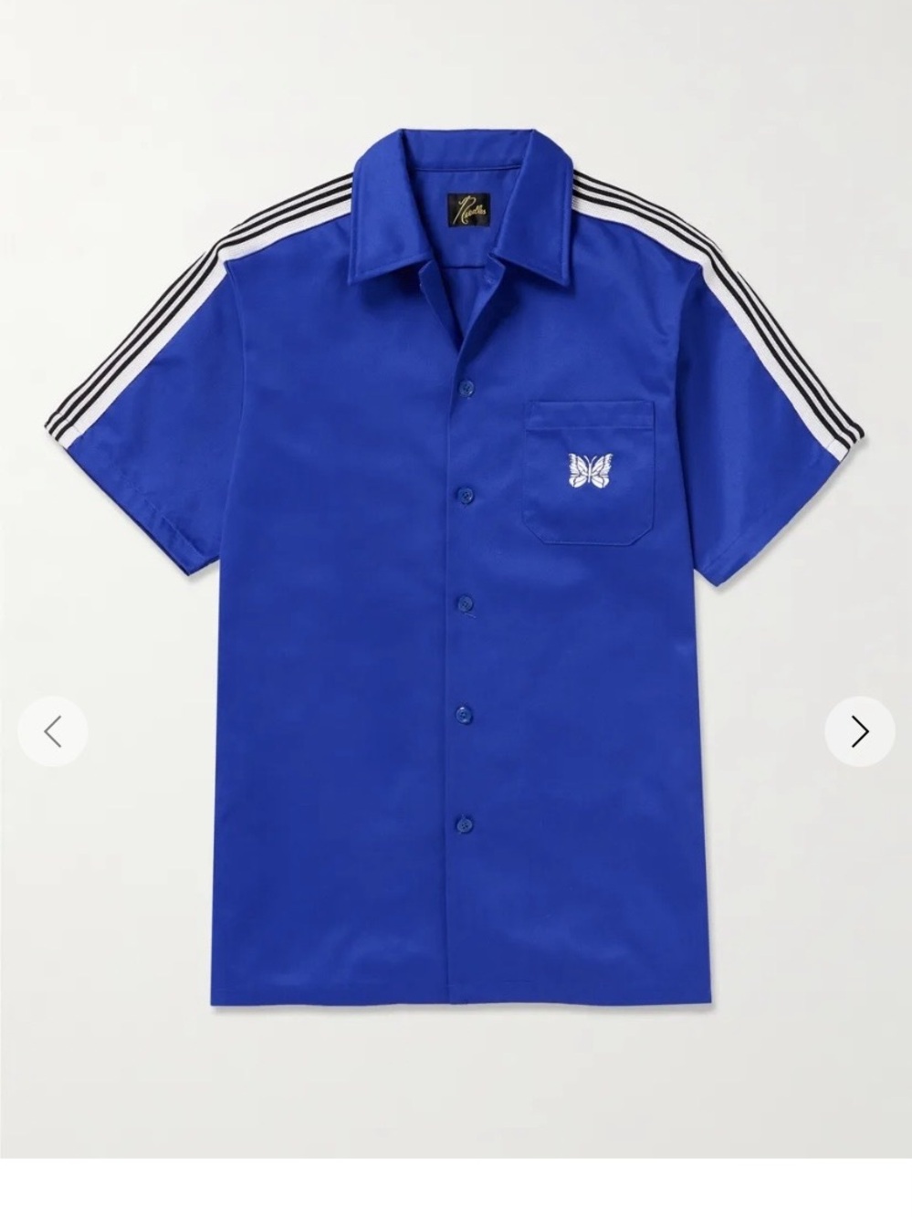 Needles Men’s Webbing Trimmed Embroidered Twill Shirt